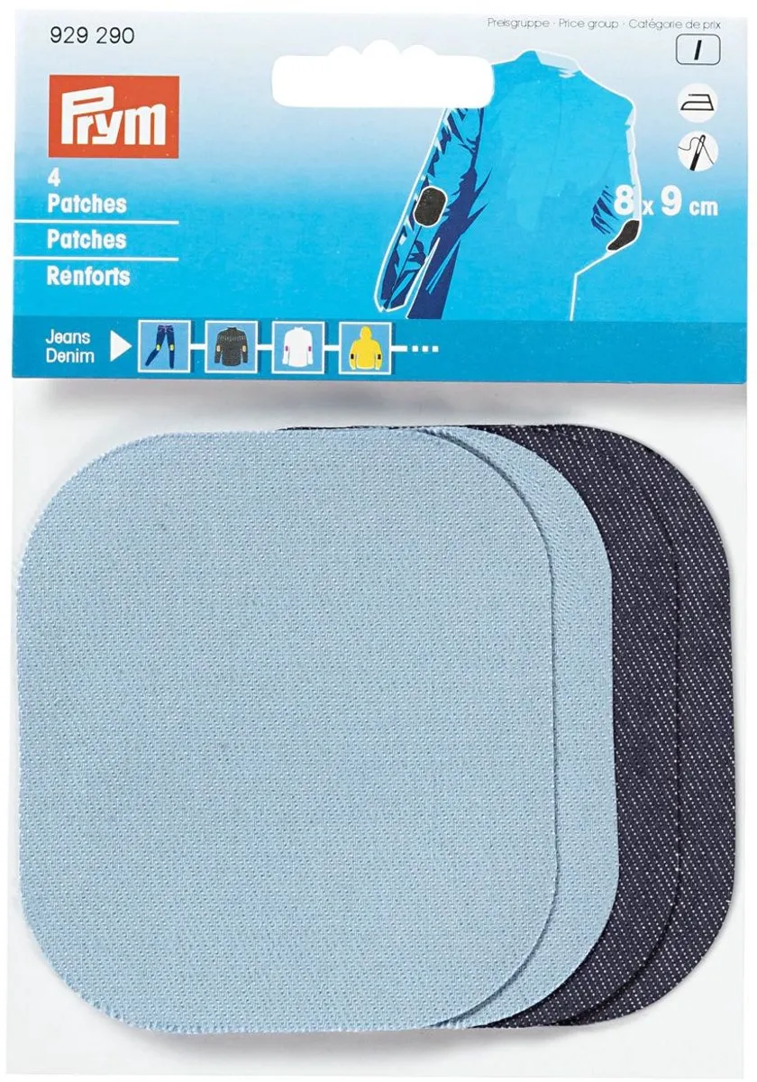 Prym Jeansopstrijkbare Patches Blauw - 8x9cm - afbeelding 2 van 5