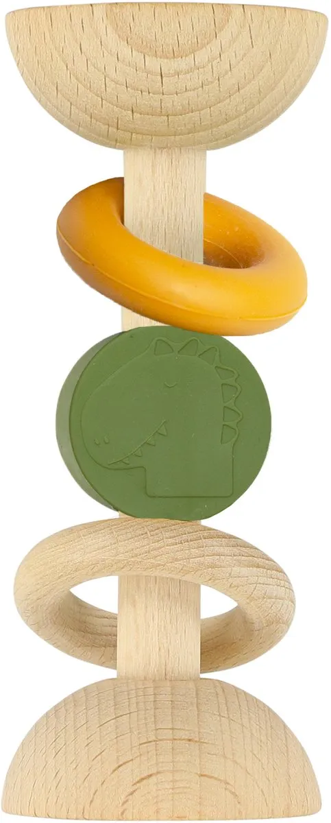 Trixie Houten Siliconen Rammelaar Mr. Dino