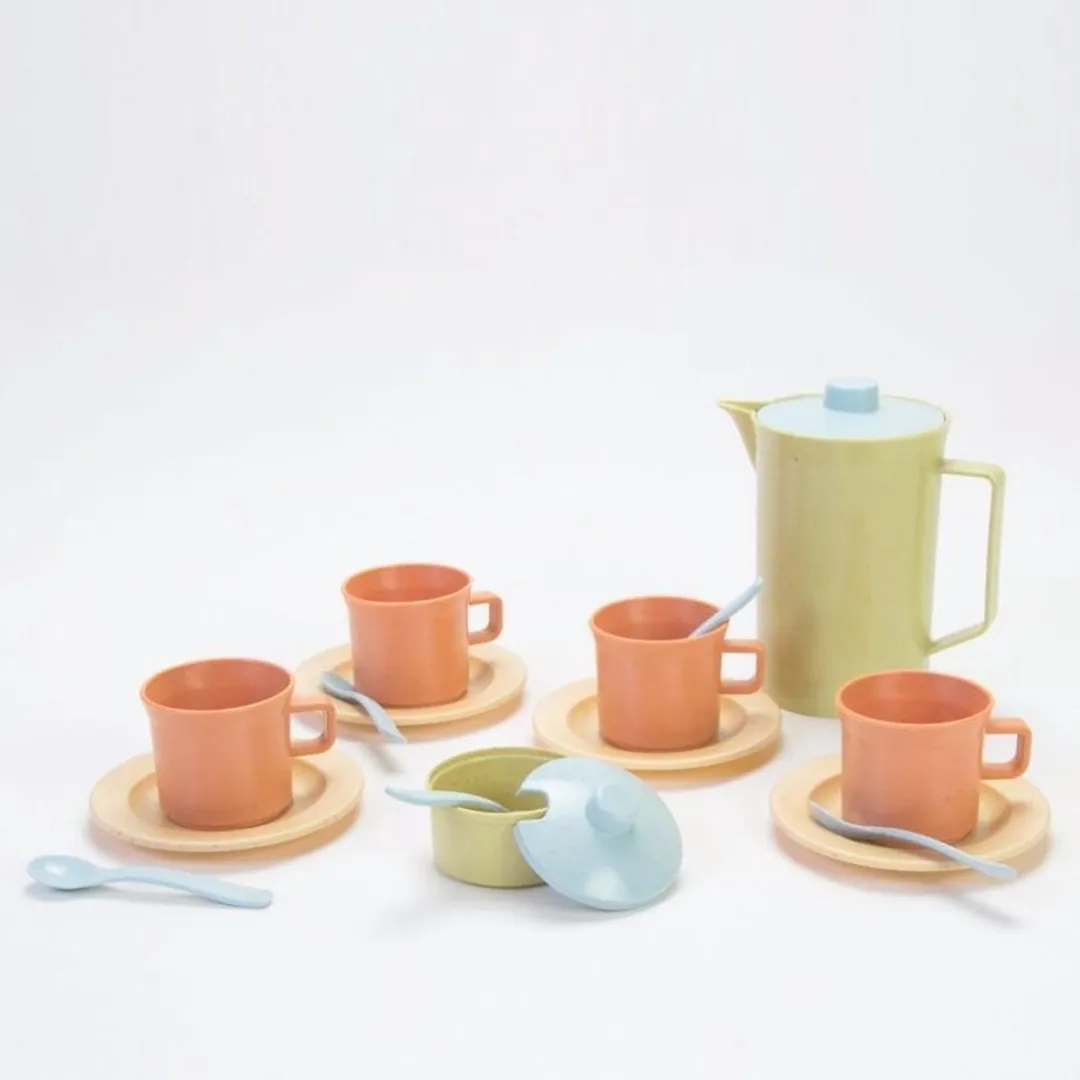 Dantoy Bio Speelgoed Koffieservies - 17-delig - Multicolor