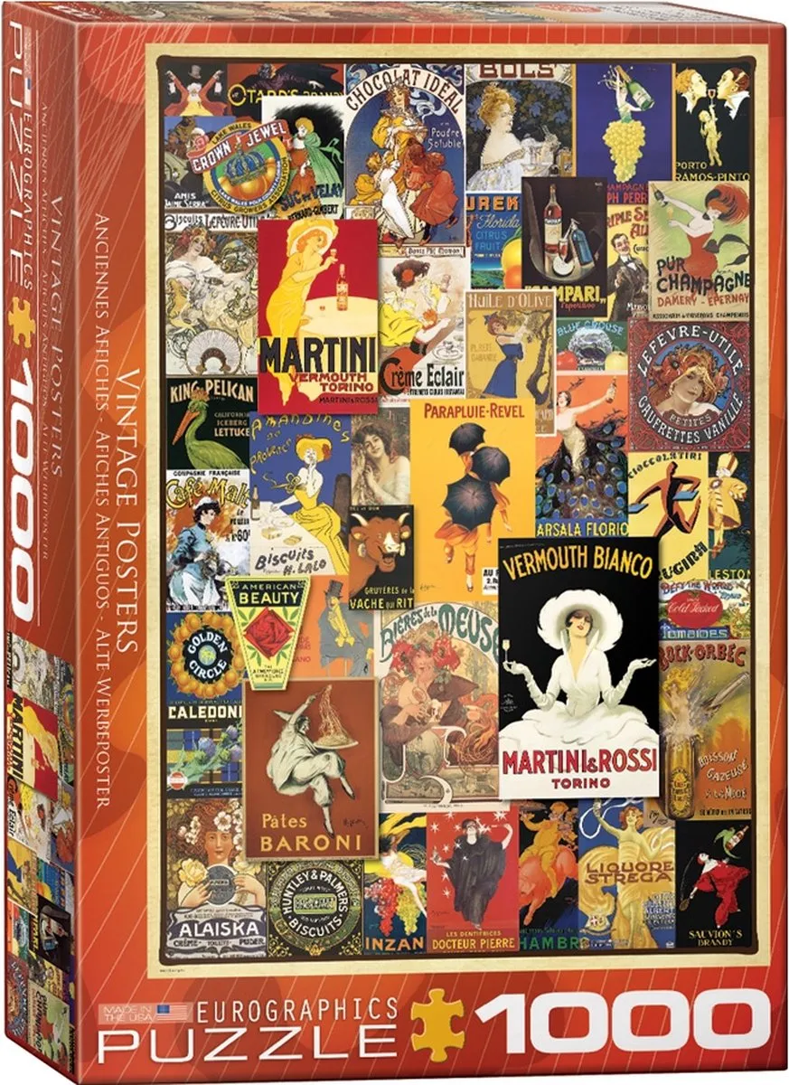 Eurographics Vintage Posters Legpuzzel 1000 Stuks
