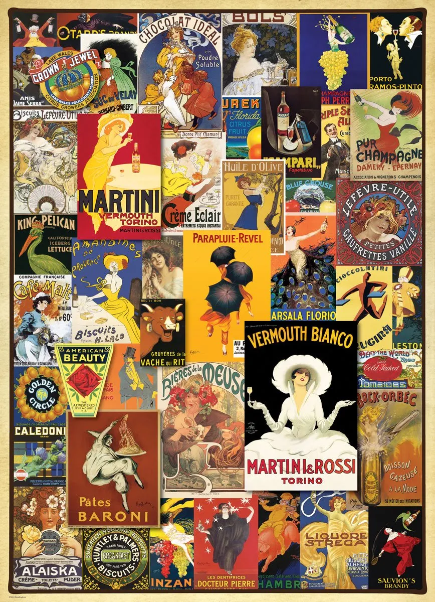 Eurographics Vintage Posters Legpuzzel 1000 Stuks - Meerkleurig