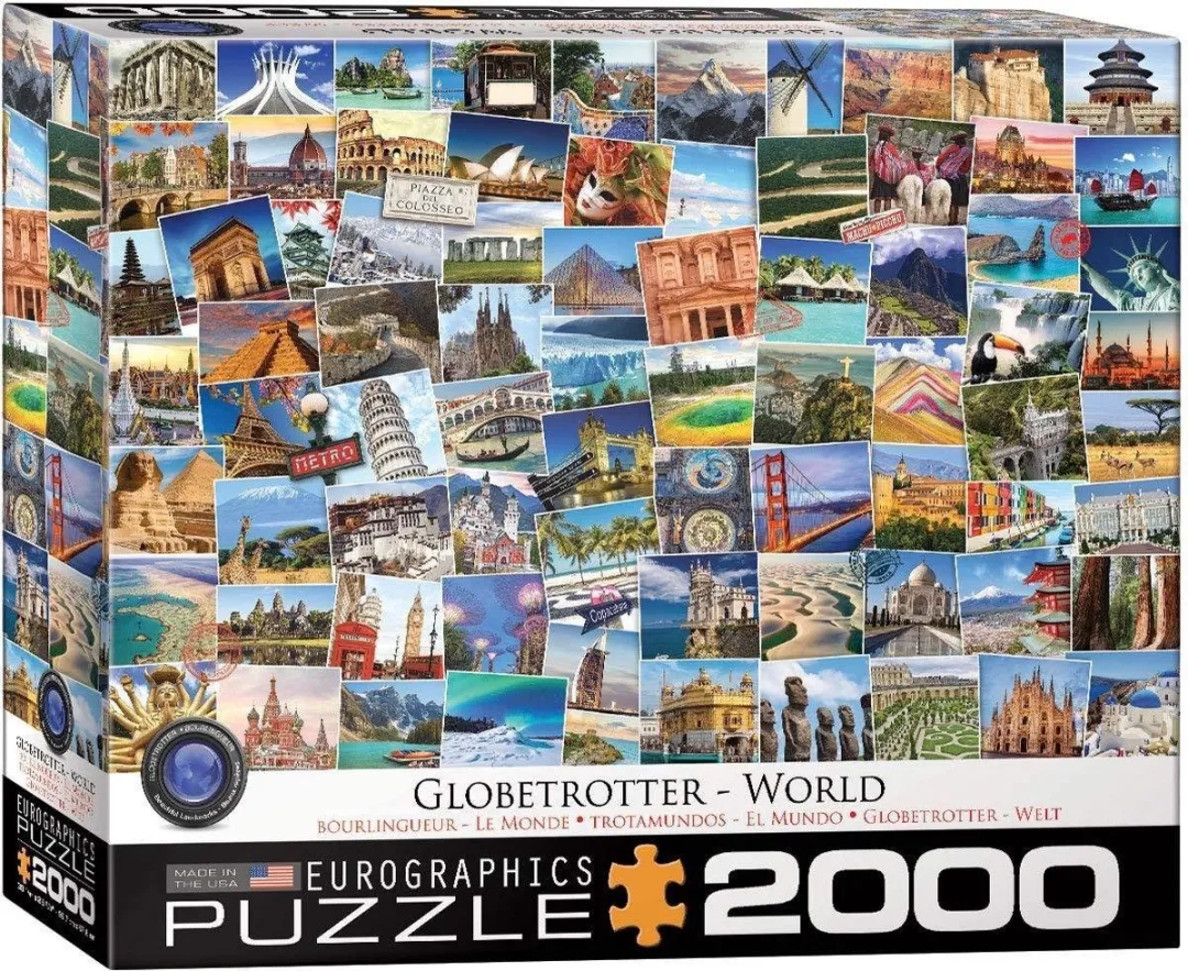 Eurographics Wereld Globetrotter Legpuzzel 2000 Stuks - Meerkleurig