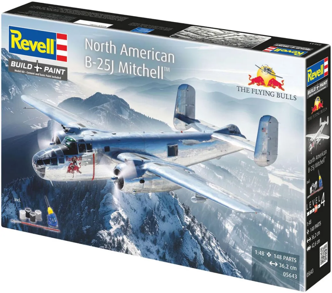 Revell 05643 North American B-25J Mitchell - Vliegtuig 1:48 - 148 Onderdelen - Multi
