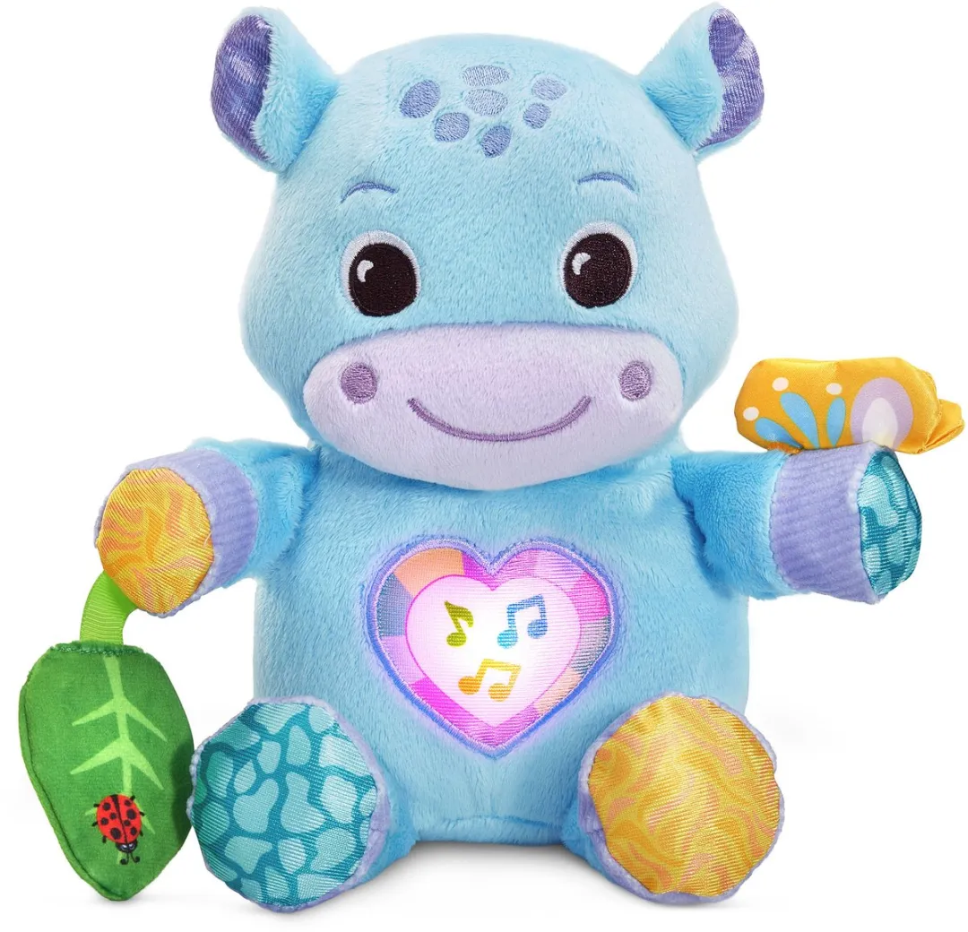 VTech Baby Knuffelnijlpaardje - Interactieve Knuffel - 35+ Melodietjes - Blauw
