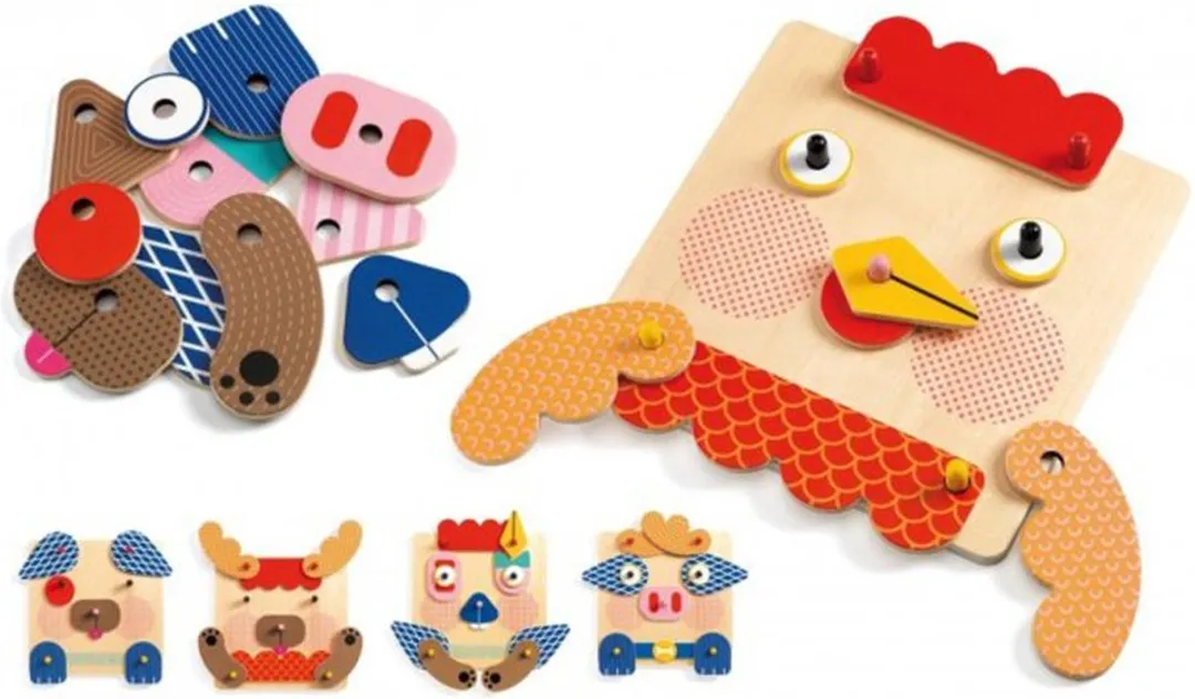 Djeco CreaFaces Montagespel - Meerkleurig - afbeelding 6 van 6