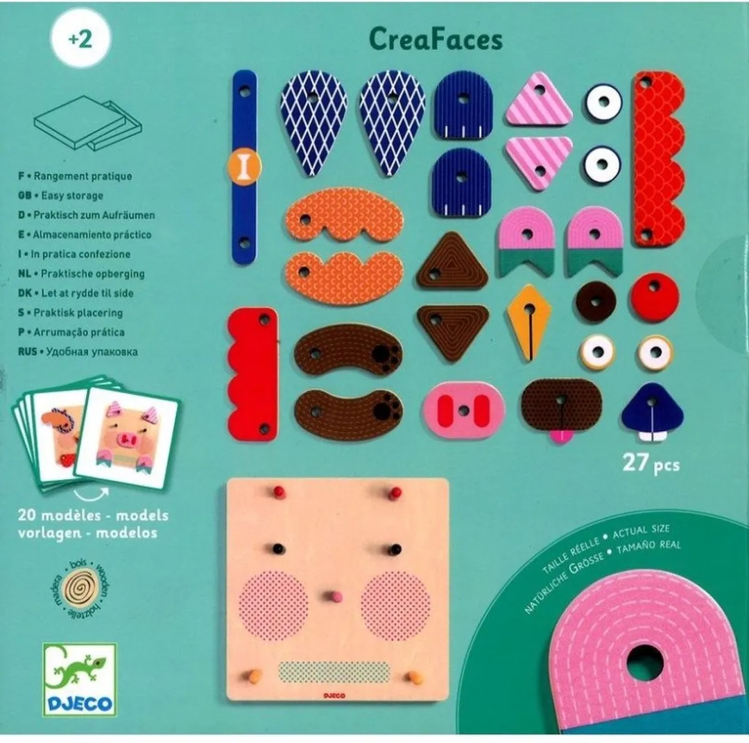 Djeco CreaFaces Montagespel - Meerkleurig