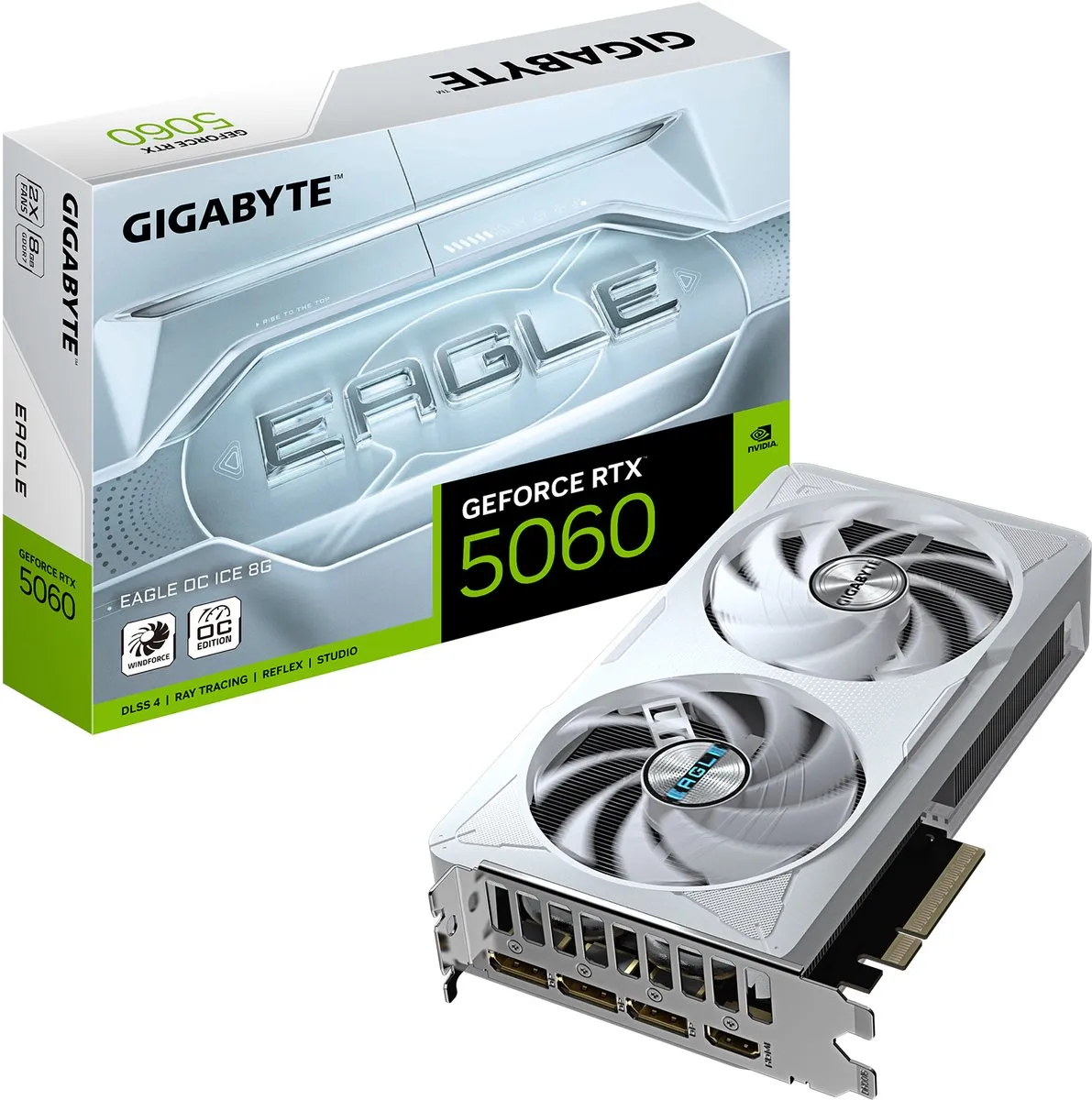 Gigabyte GeForce RTX 5060 Eagle OC Ice 8G GV-N5060EAGLEOC ICE-8GD - Wit