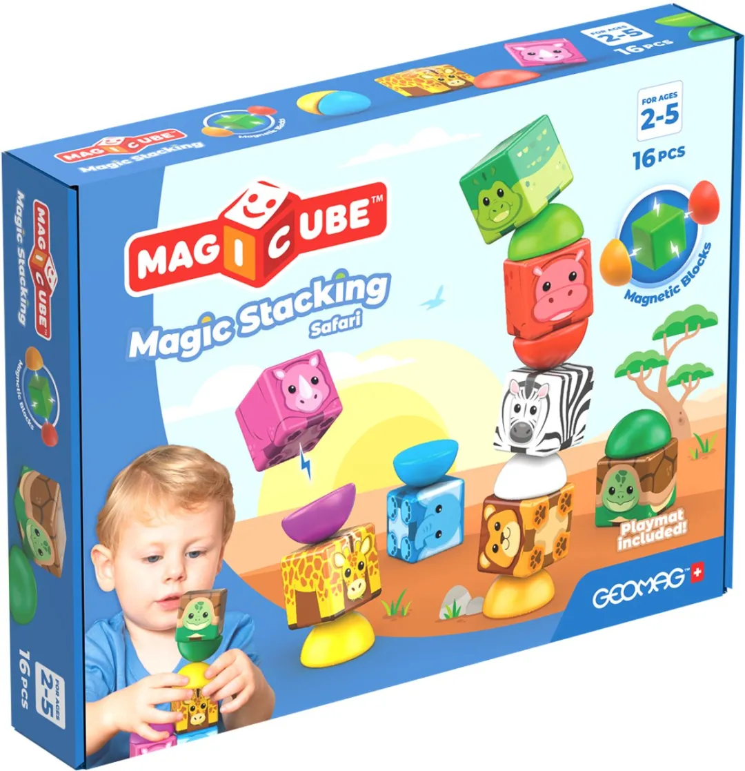 Geomag MagiCube Stacking Safari Magnetische Stapelblokken 16-delig