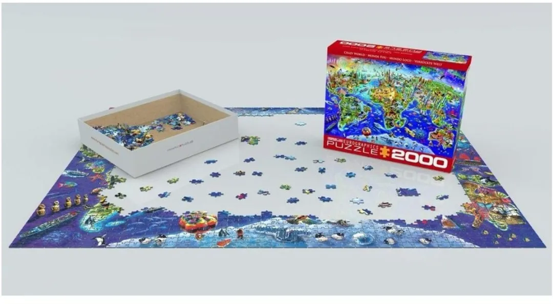 Eurographics Gekke Wereld Legpuzzel 2000 Stuks - Meerkleurig