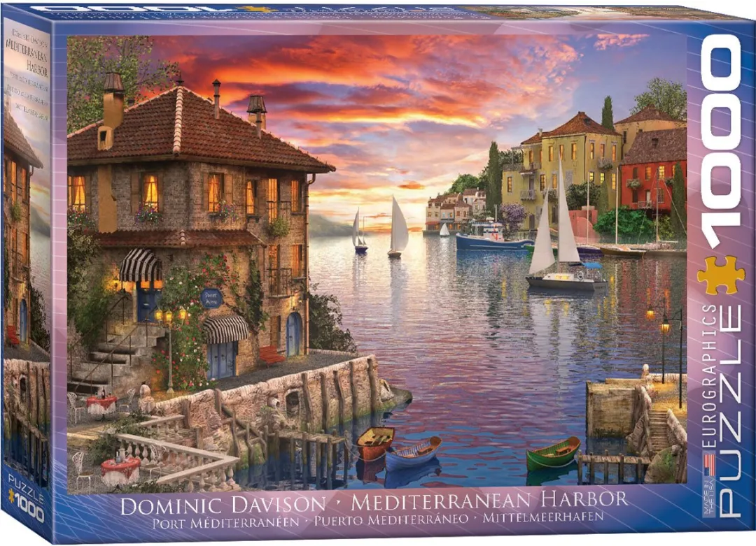 Eurographics Mediterrane Haven Dominic Davison Legpuzzel 1000 Stuks - eu6000-0962
