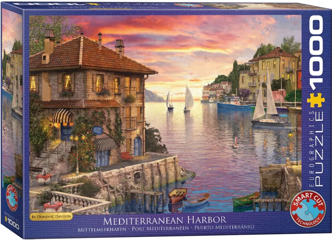 Eurographics Mediterrane Haven Dominic Davison Legpuzzel 1000 Stuks - eu6000-0962