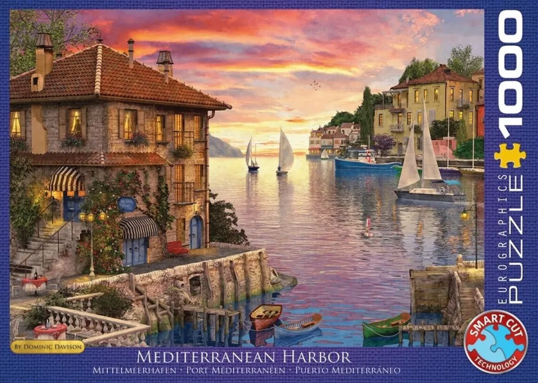 Eurographics Mediterrane Haven Dominic Davison Legpuzzel 1000 Stuks - eu6000-0962