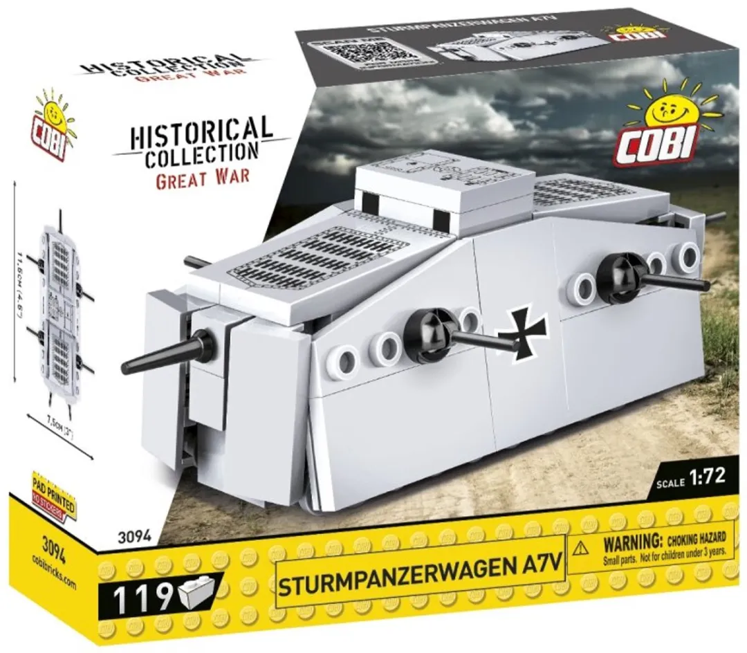 Cobi Pantserwagen A7V COBI-3094 - 119 Onderdelen - Meerkleurig