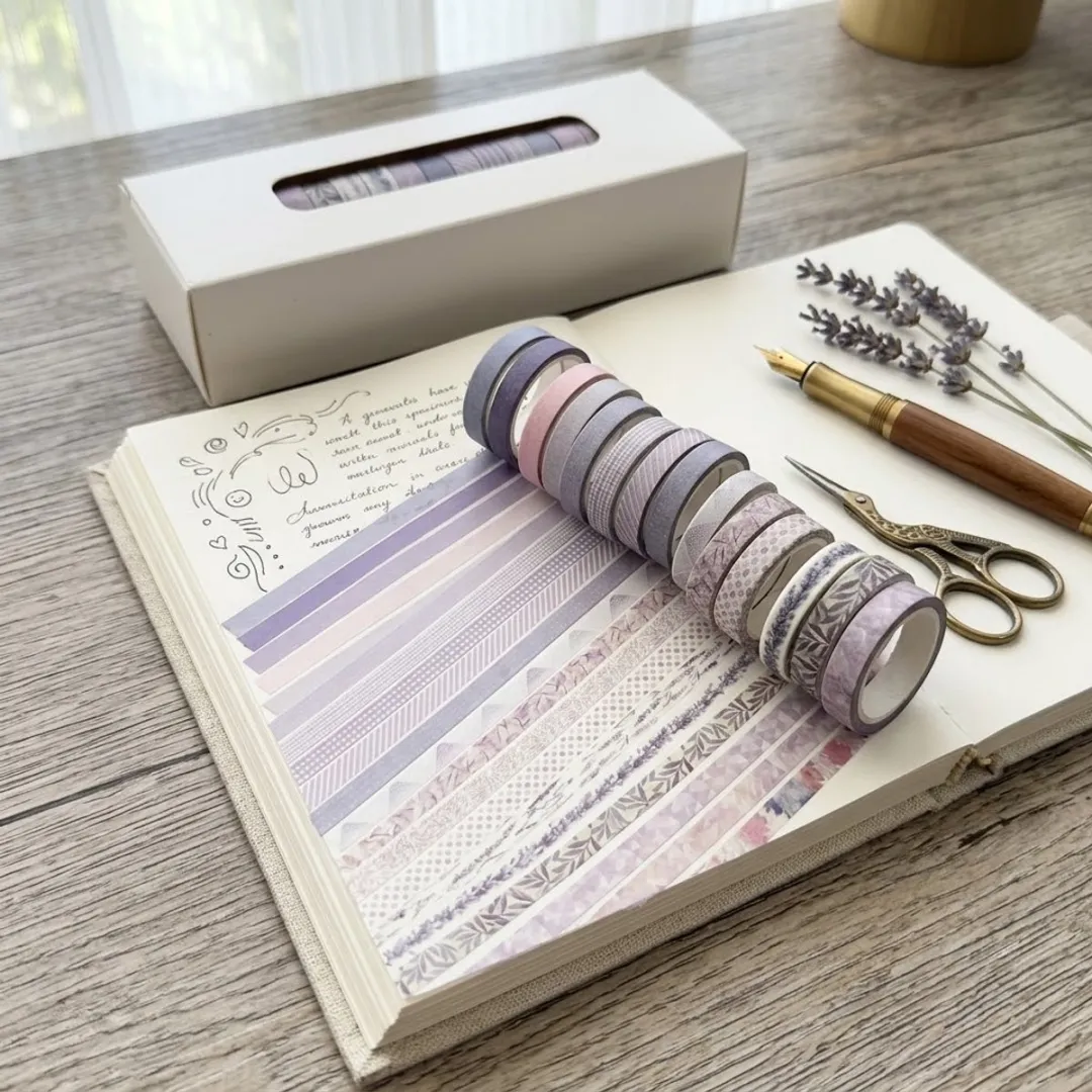 NUVEX Paars Washi Tape Set - 20 Rollen 1.5m