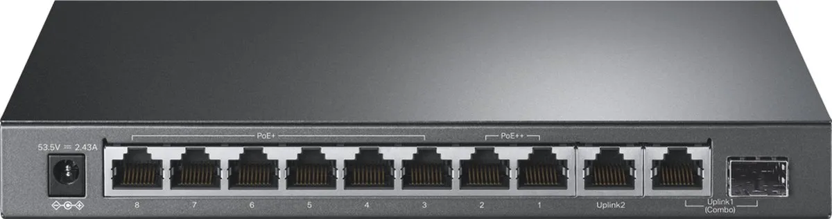 TP-Link TL-SG1210PP Unmanaged Switch 10x Gigabit - 8x PoE 123W - Zwart