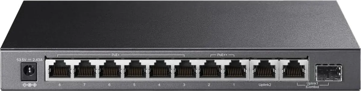 TP-Link TL-SG1210PP Unmanaged Switch 10x Gigabit - 8x PoE 123W - Zwart