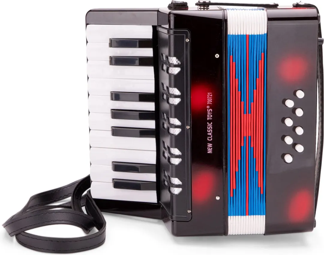 New Classic Toys Speelgoed Accordeon - Zwart - 8 Liedjes