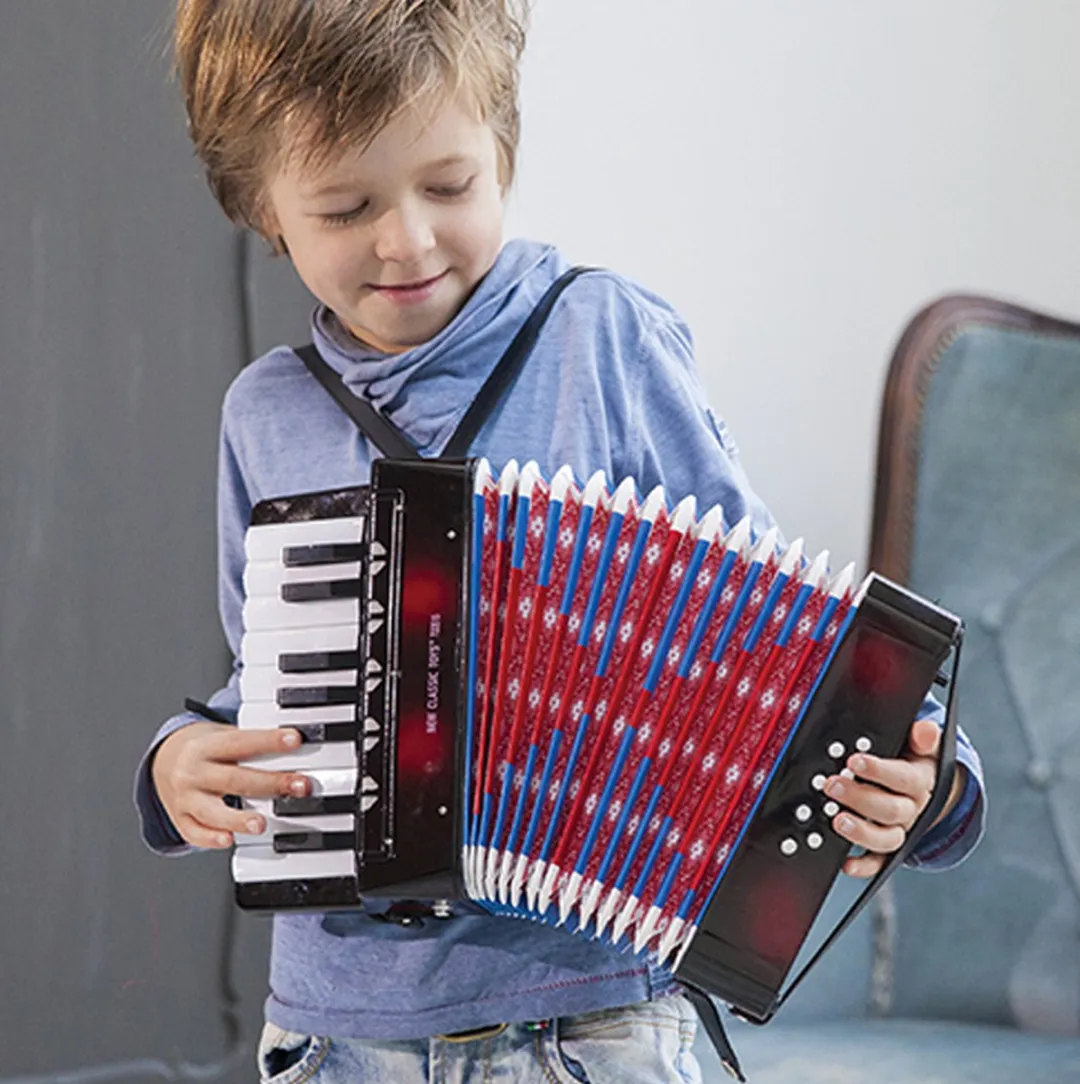 New Classic Toys Speelgoed Accordeon - Zwart - 8 Liedjes