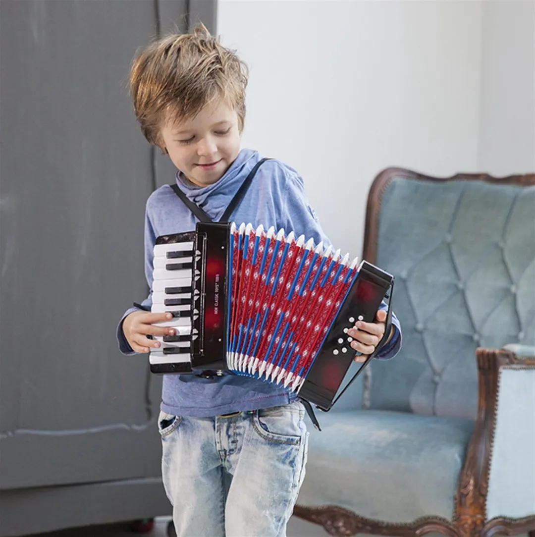 New Classic Toys Speelgoed Accordeon - Zwart - 8 Liedjes