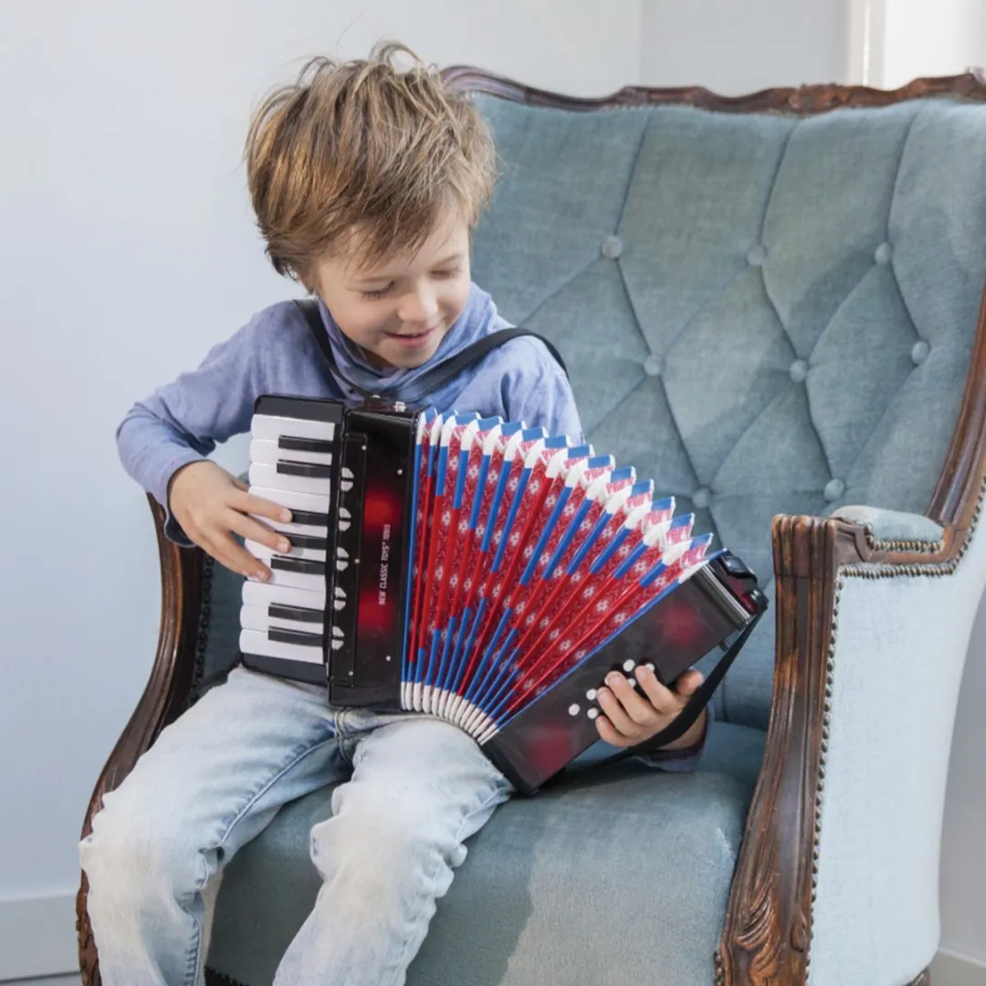 New Classic Toys Speelgoed Accordeon - Zwart - 8 Liedjes
