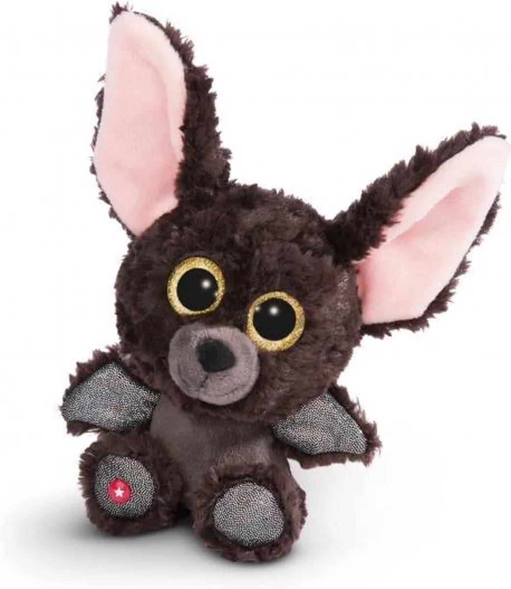 Nici Knuffelvleermuis Glubschis Junior 15cm - Bruin