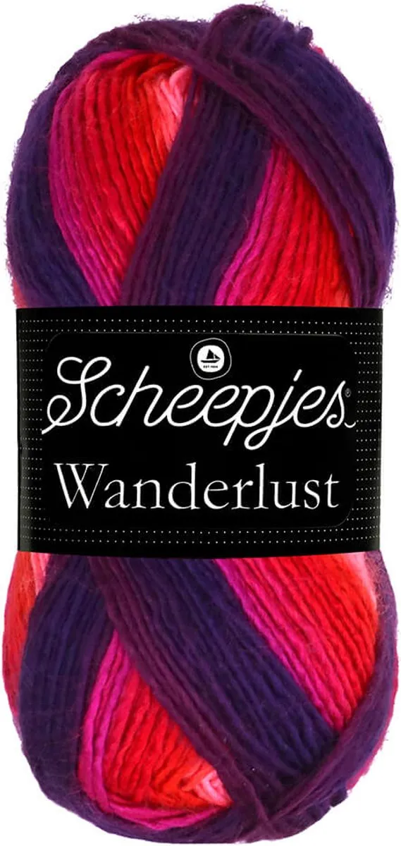 Scheepjes Wanderlust Paris 100g - Roze/Paars/Rood