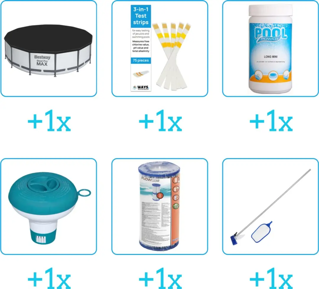 Bestway Fast Set Accessoirepakket 57313 - 6-delig - Zwart
