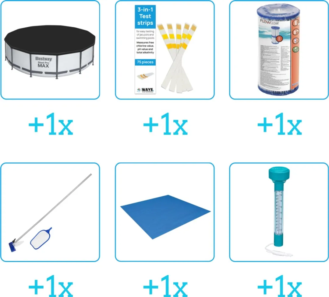 Bestway Fast Set Accessoirepakket 57313 - 6-delig - Zwart