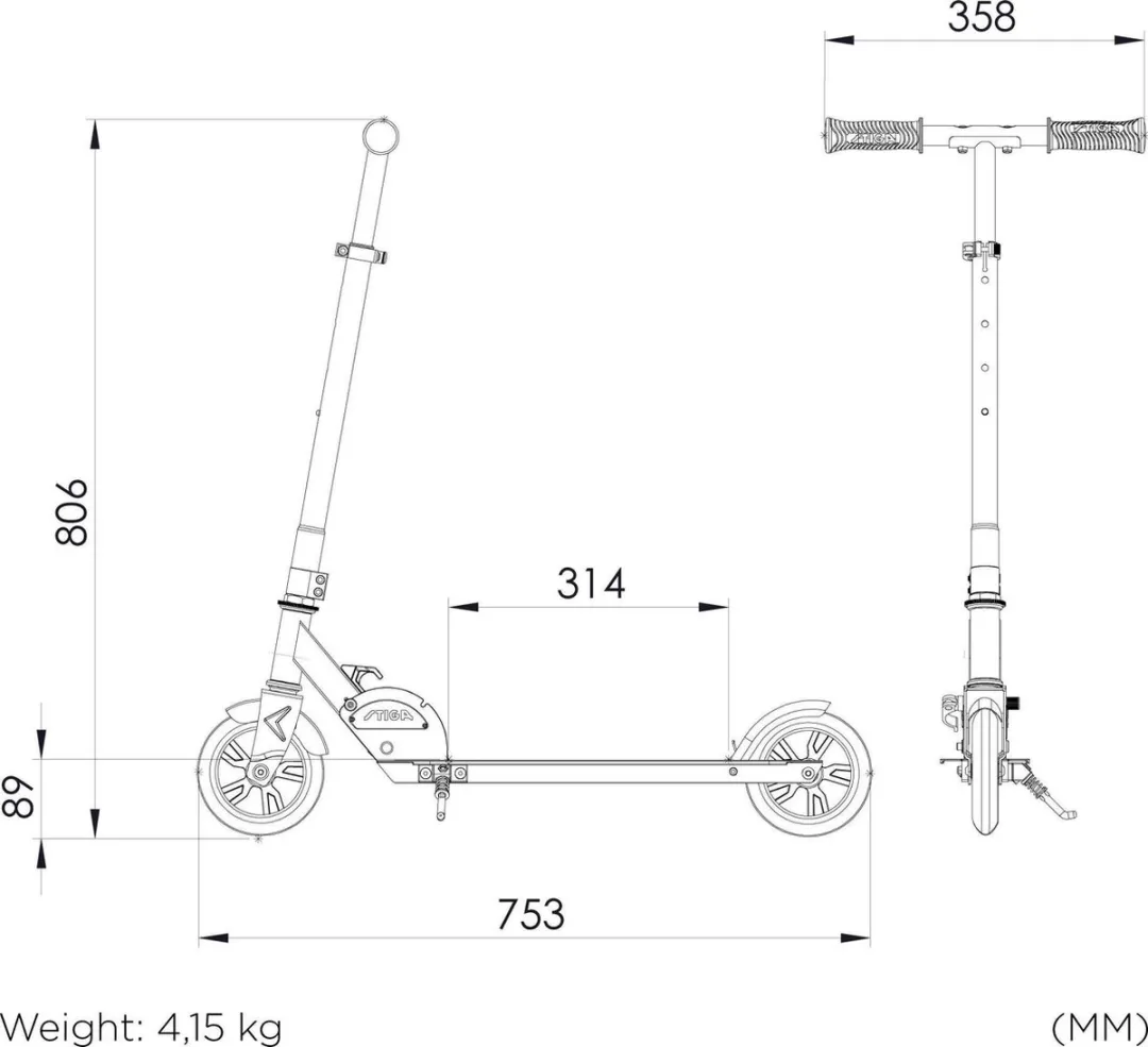 Stiga Sports Stuntstep Cruise 145-s Junior 80cm - Donkerblauw