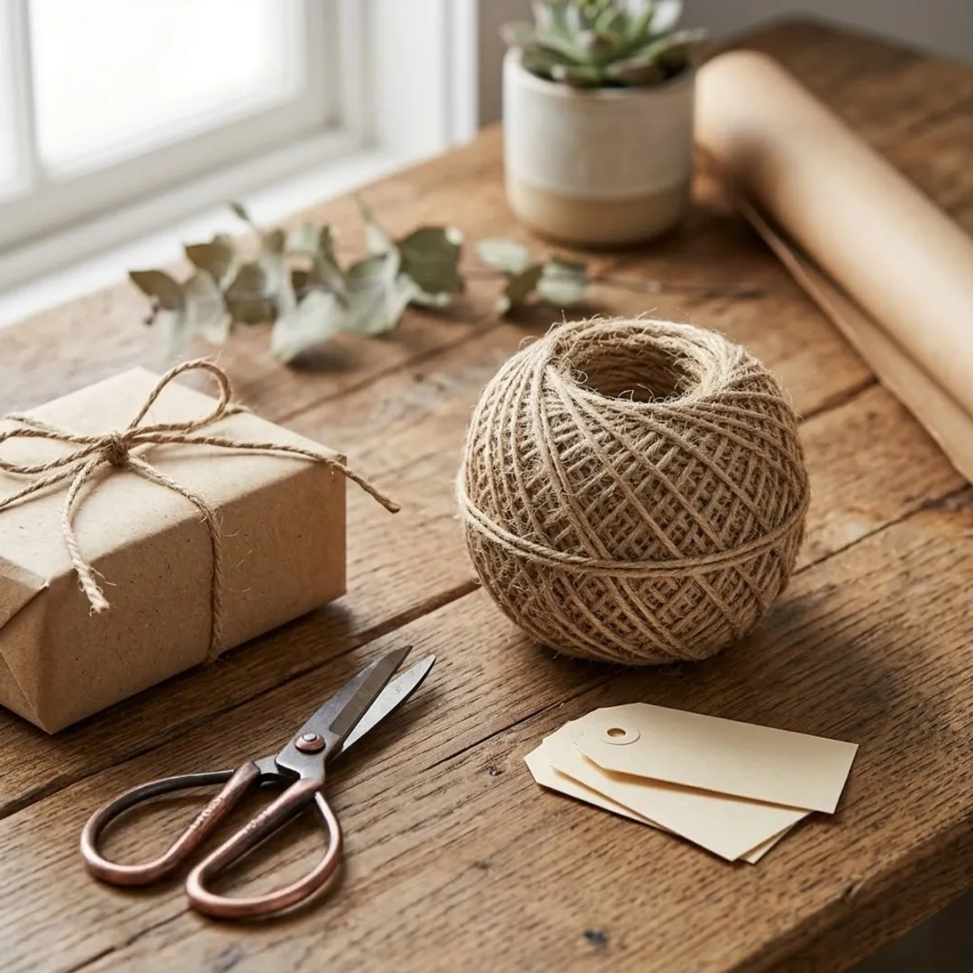 NuveX Beige Jute Koord 1mm - 100m