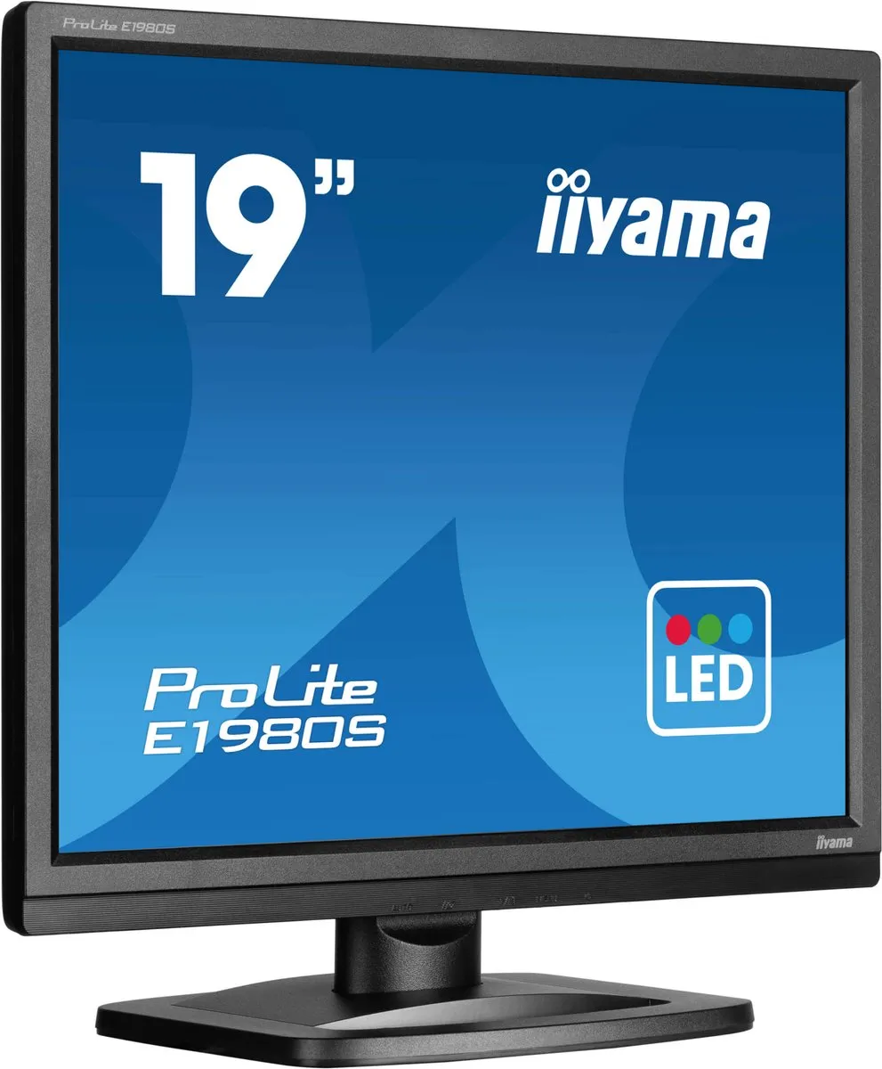 iiyama ProLite E1980S-B1 Monitor 19" - 1280x1024 - VGA - Zwart