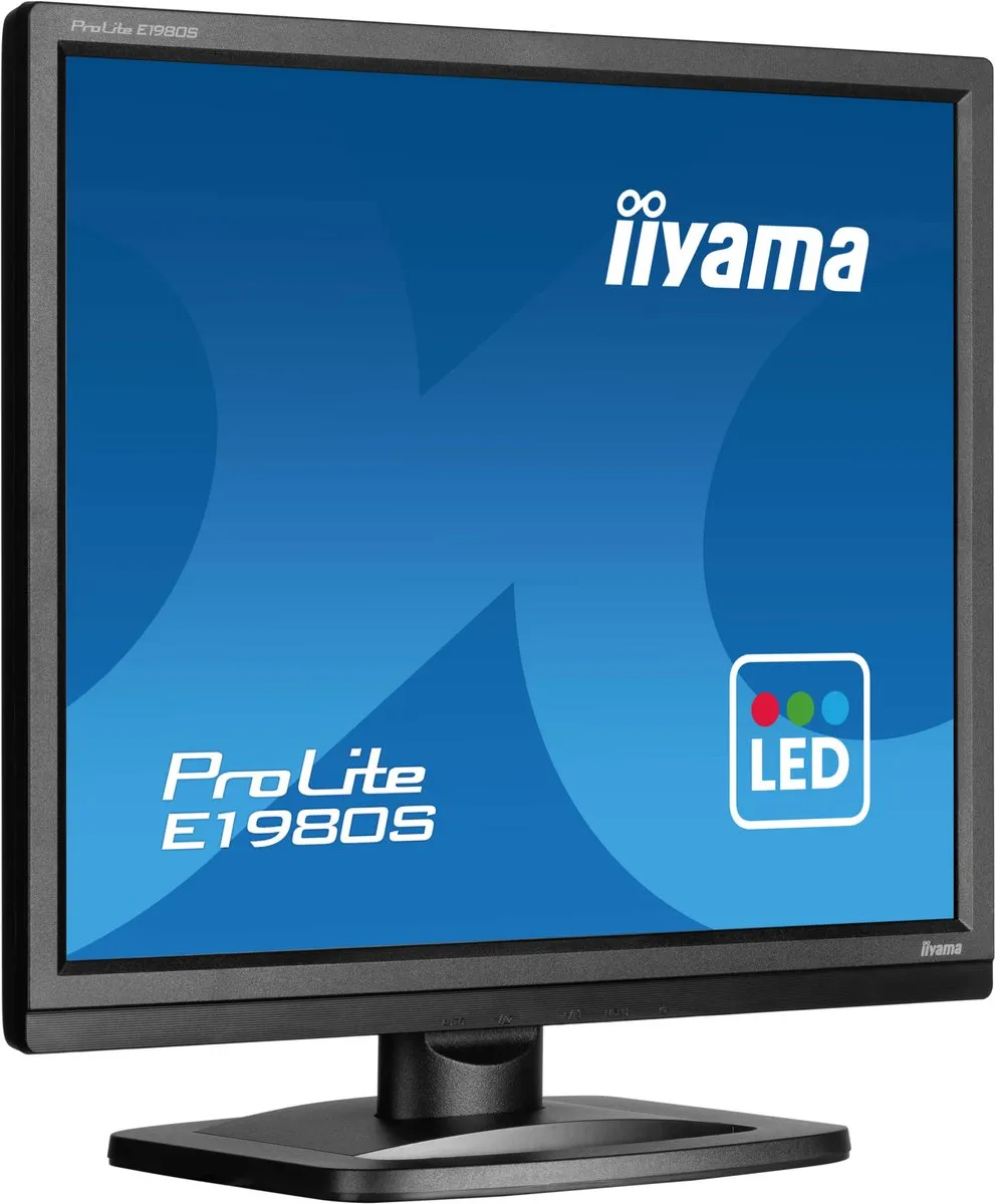 iiyama ProLite E1980S-B1 Monitor 19" - 1280x1024 - VGA - Zwart