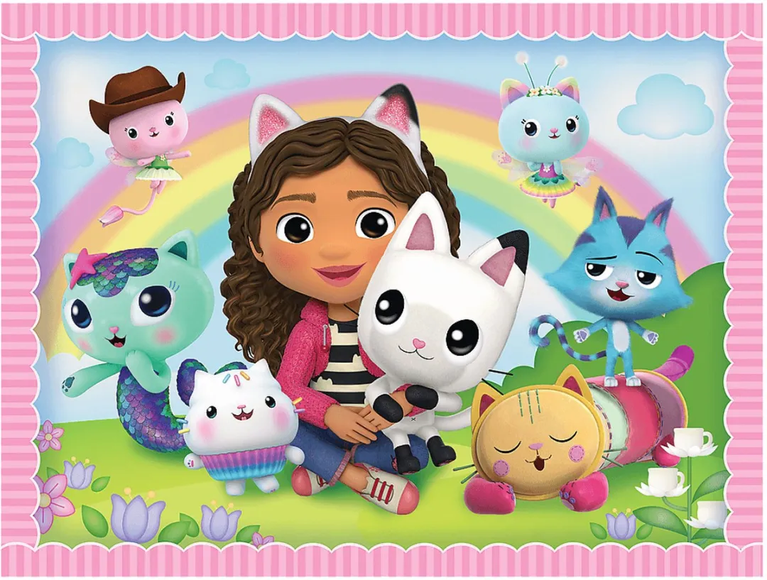 Trefl Gabby's Dollhouse 3-in-1 Puzzels & Memory - 78 Stuks - Multi