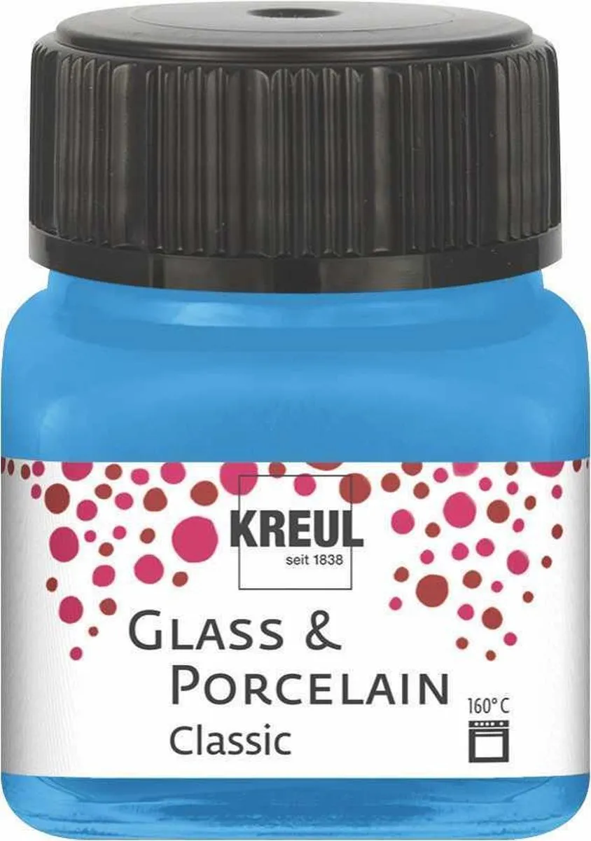 Kreul Glasverf Porseleinverf Lichtblauw 20ml
