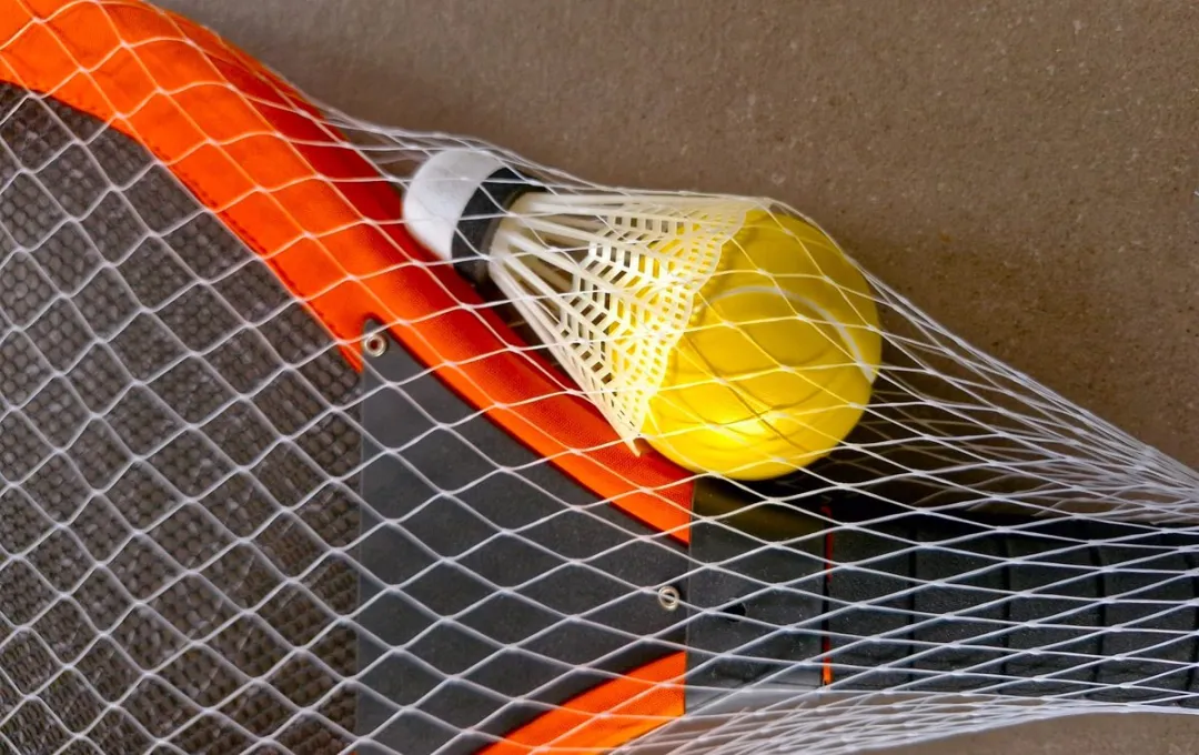 Johntoy Tennis & Badminton Set - ORANJE - 2 Rackets + 3 Ballen + 3 Shuttles