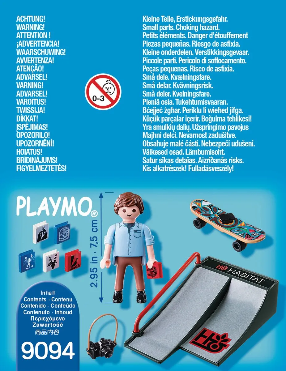 Playmobil Skater met Skateramp L4PC-00022839 - Multicolor