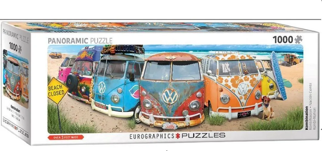 Eurographics VW Bus Panorama Puzzel - 1000 Stuks - Meerkleurig