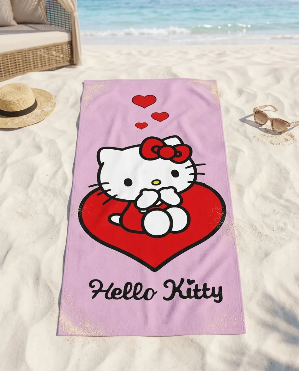 Hello Kitty Love Badhanddoek 70x140cm