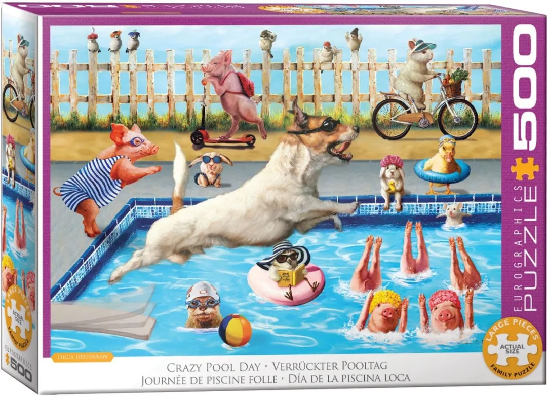 Eurographics Gekke Zwembaddag Lucia Heffernan Legpuzzel 500 Stuks