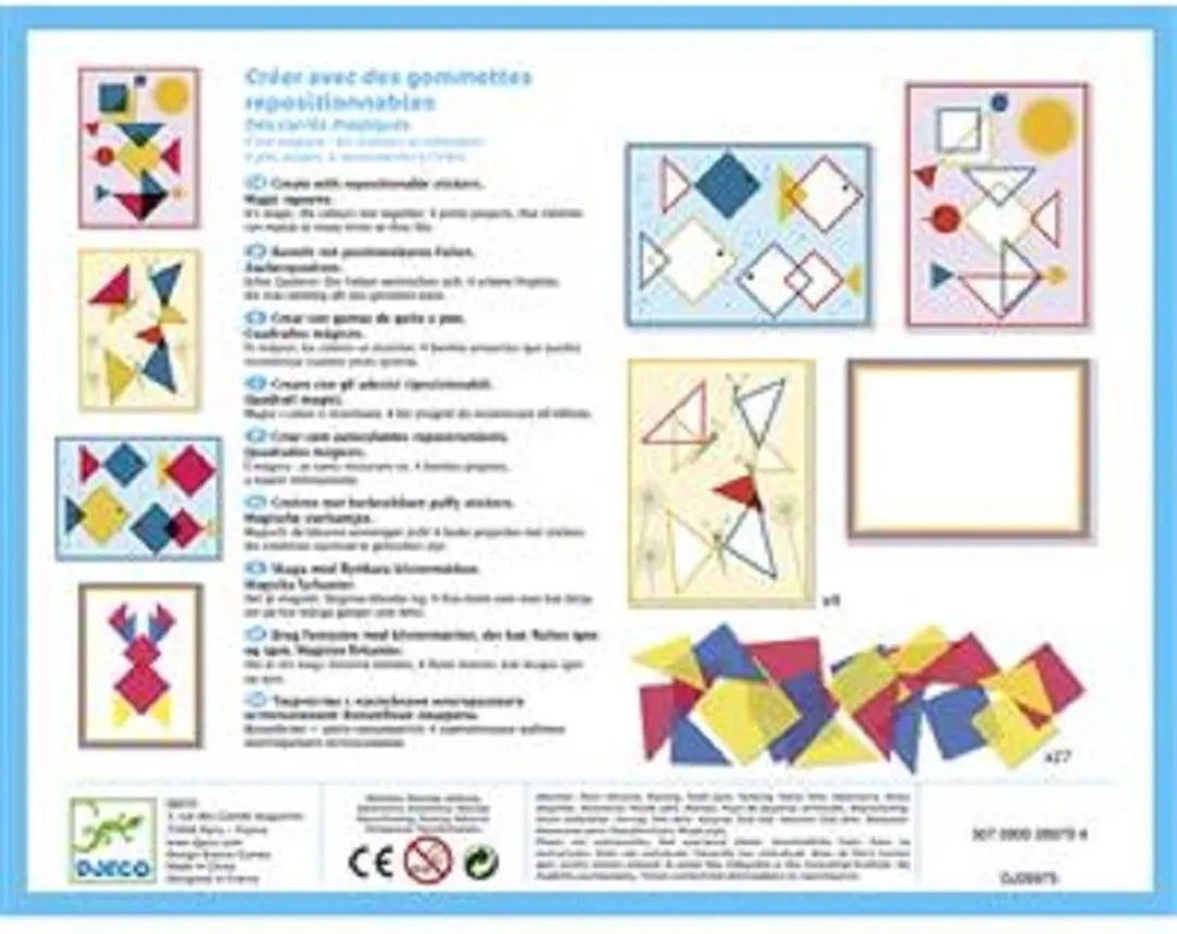 Djeco Magische Stickers Vierkanten - 4 Stuks
