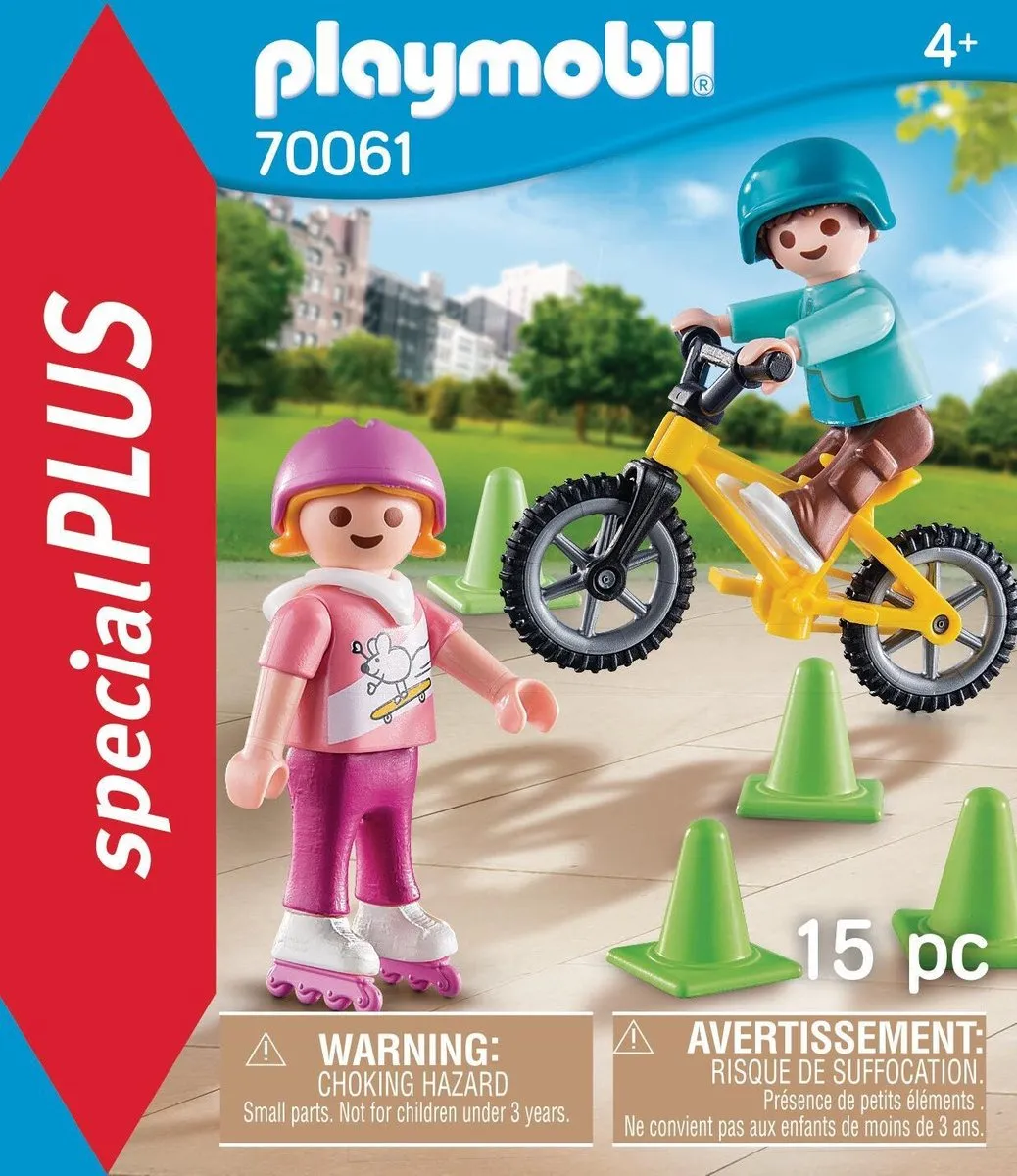 Playmobil Kinderen met fiets en skates 70061 - Multicolor - afbeelding 6 van 6