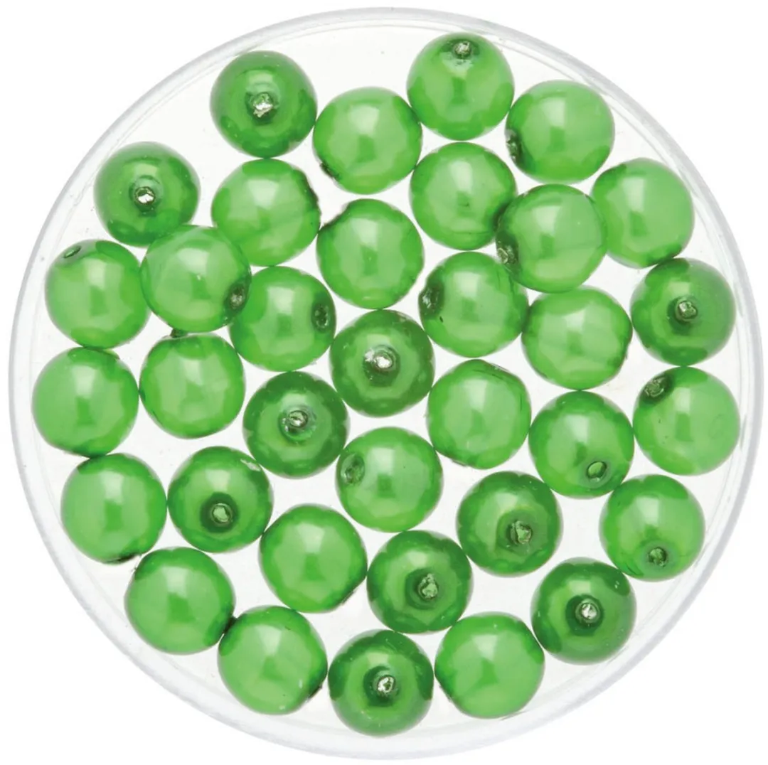 Glorex Hobby Boheemse Glaskralen 6mm - 100 Stuks Groen