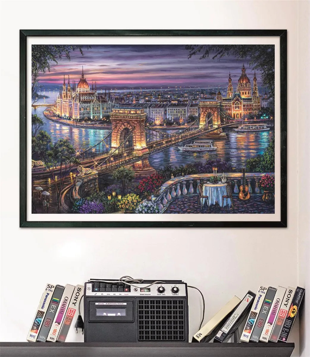 Clementoni Lights of the Danube Legpuzzel 1000 Stuks - Meerkleurig
