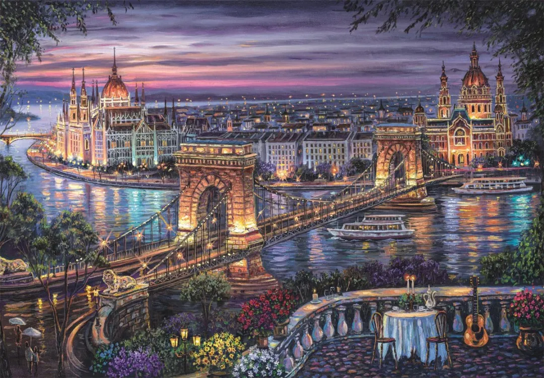 Clementoni Lights of the Danube Legpuzzel 1000 Stuks - Meerkleurig