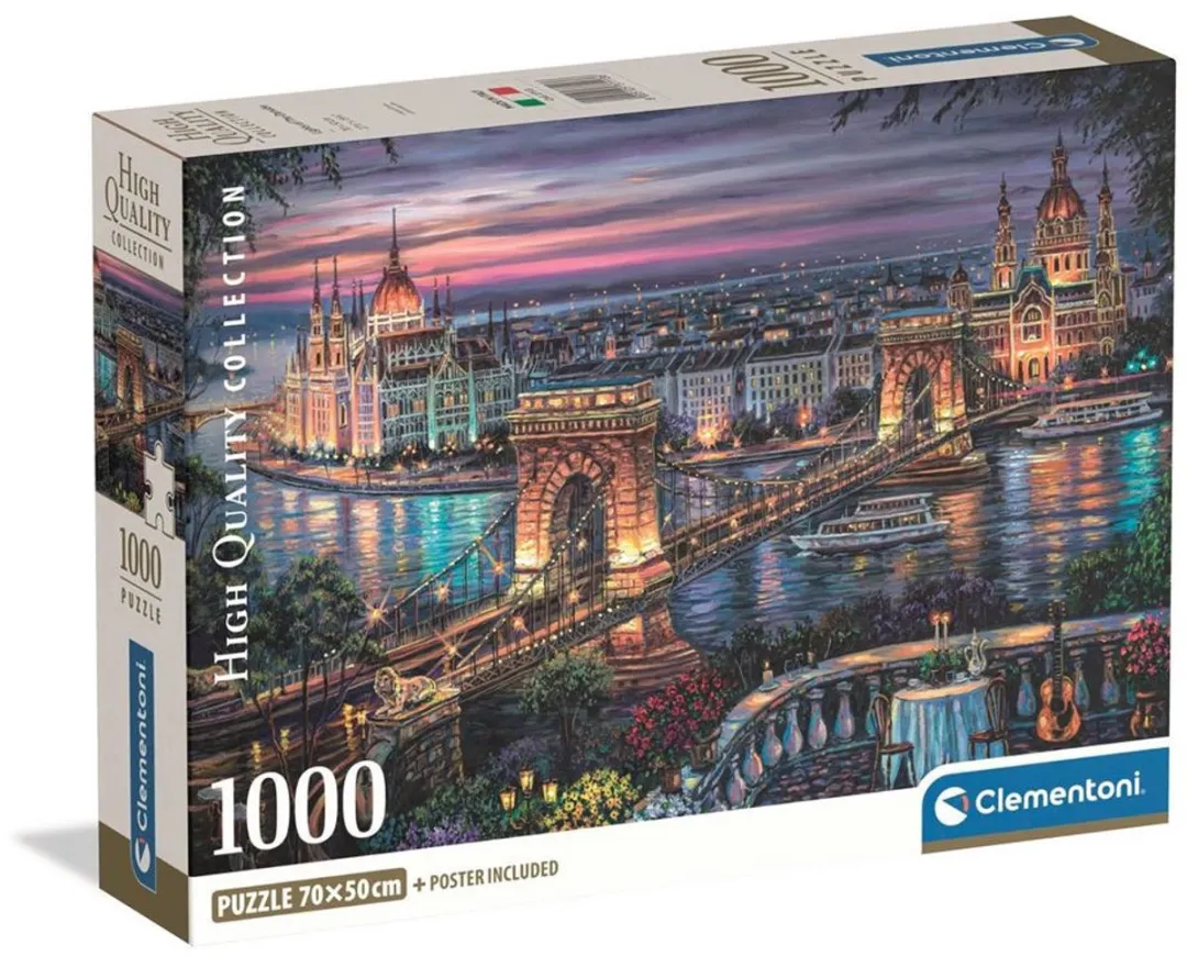Clementoni Lights of the Danube Legpuzzel 1000 Stuks - Meerkleurig