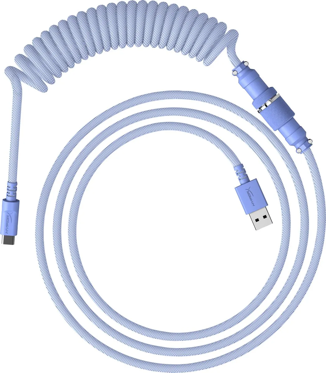 HyperX USB-C Kabel Spiraalontwerp