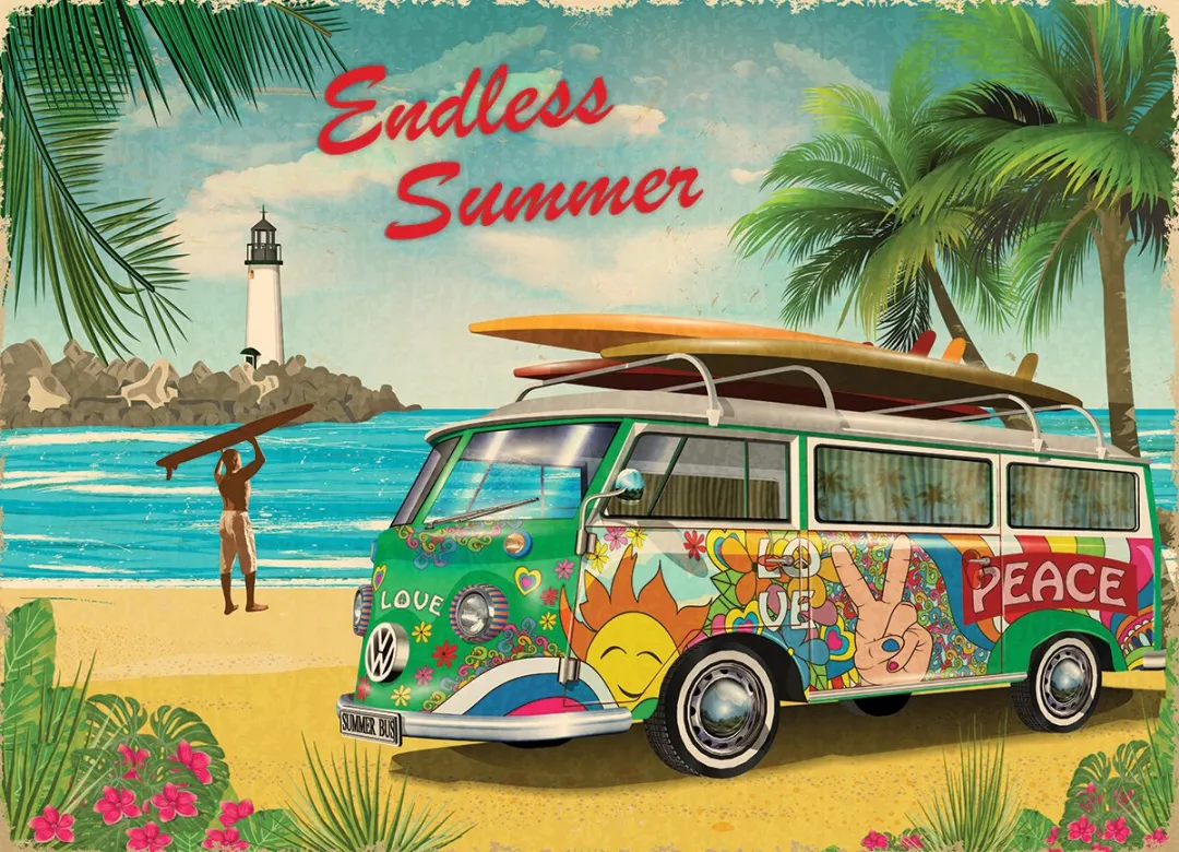 Eurographics Volkswagen Endless Summer Legpuzzel 1000 Stuks