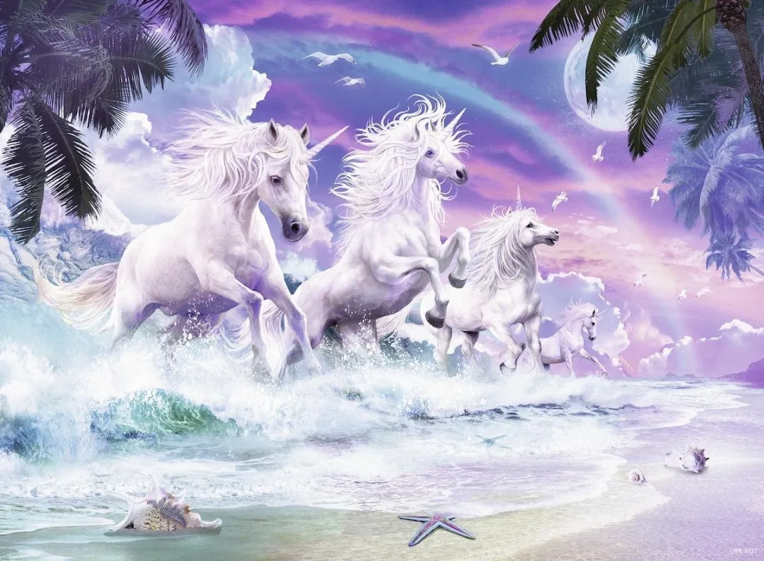 Ravensburger Eenhoorn aan het Strand Legpuzzel 150 Stuks - Multicolor