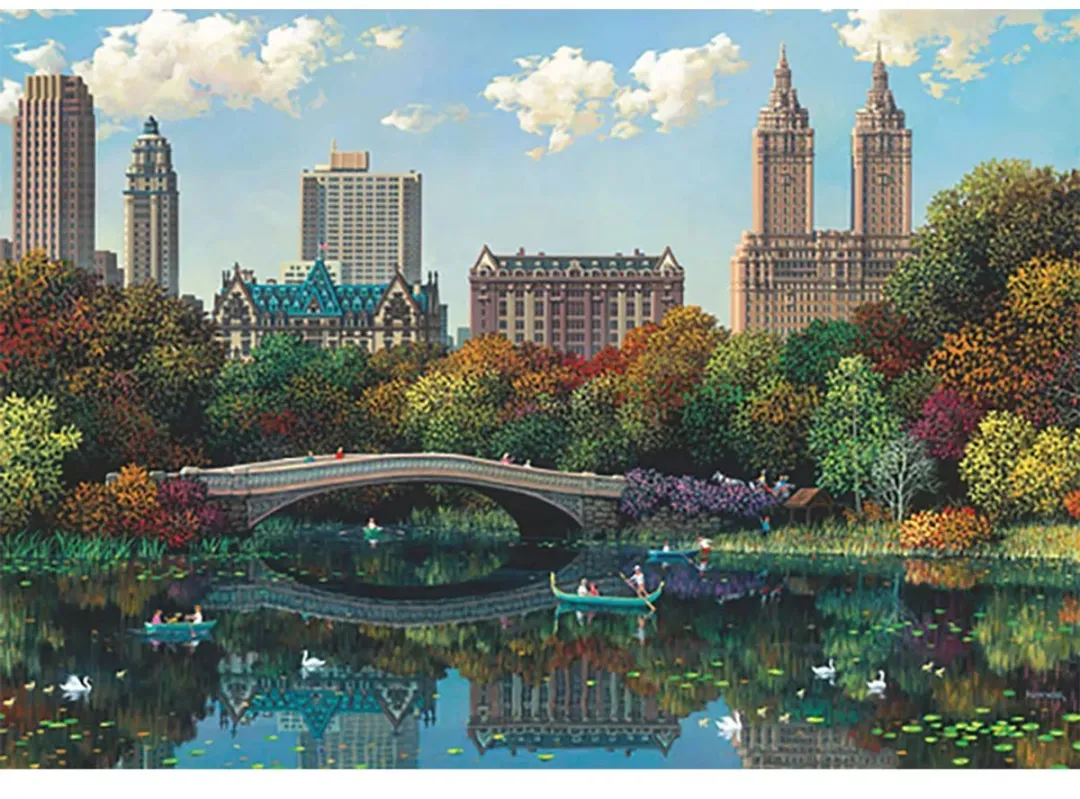 Ravensburger Ny Central Park Bow Bridge Puzzel 1000 Stukken - Multicolor