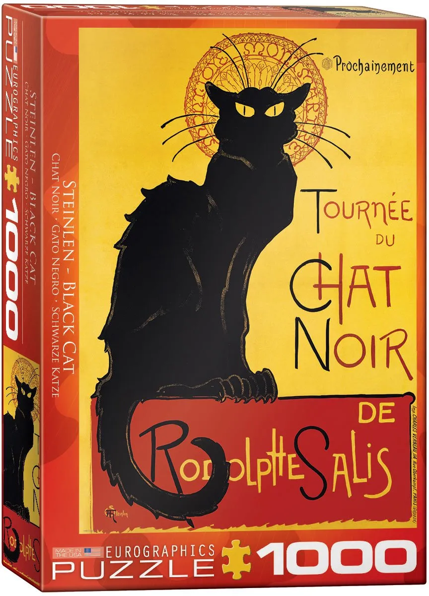 Eurographics Chat Noir Steinlen Fine Art Legpuzzel 1000 Stuks - Meerkleurig